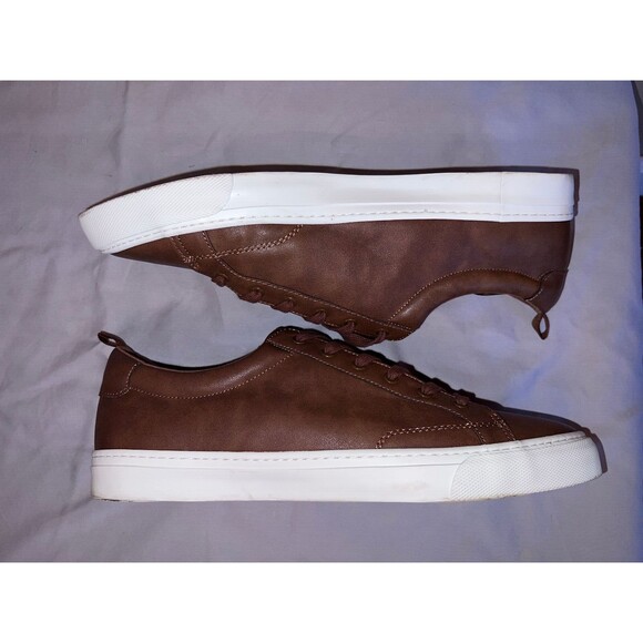 Banana Republic Cognac Faux Leather Sneakers Brown Mens Size 12 Shoe Laces main image 10
